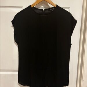 Banana Republic Black Cap-Sleeve Blouse